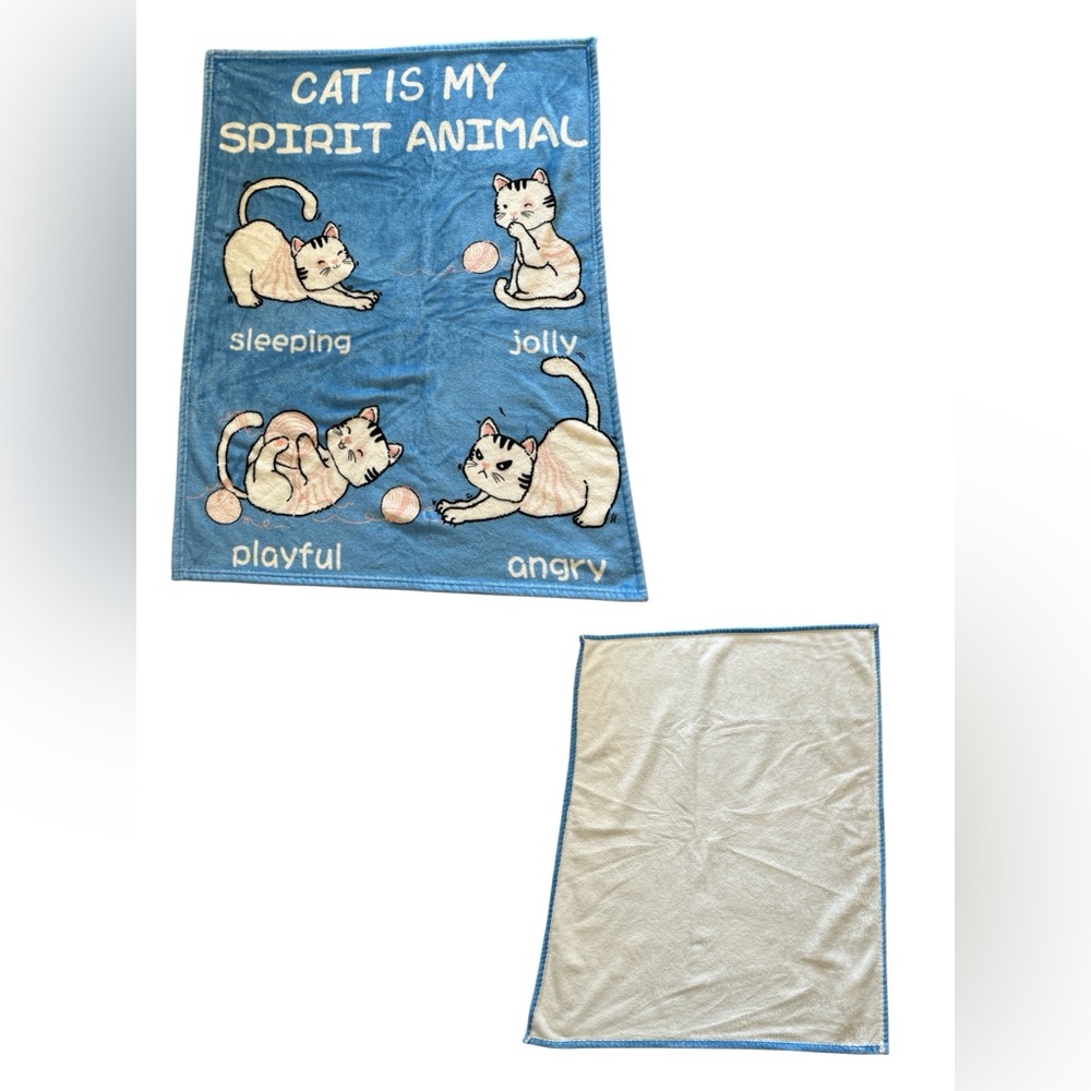 Playful Cat Spirit Animal Blanket